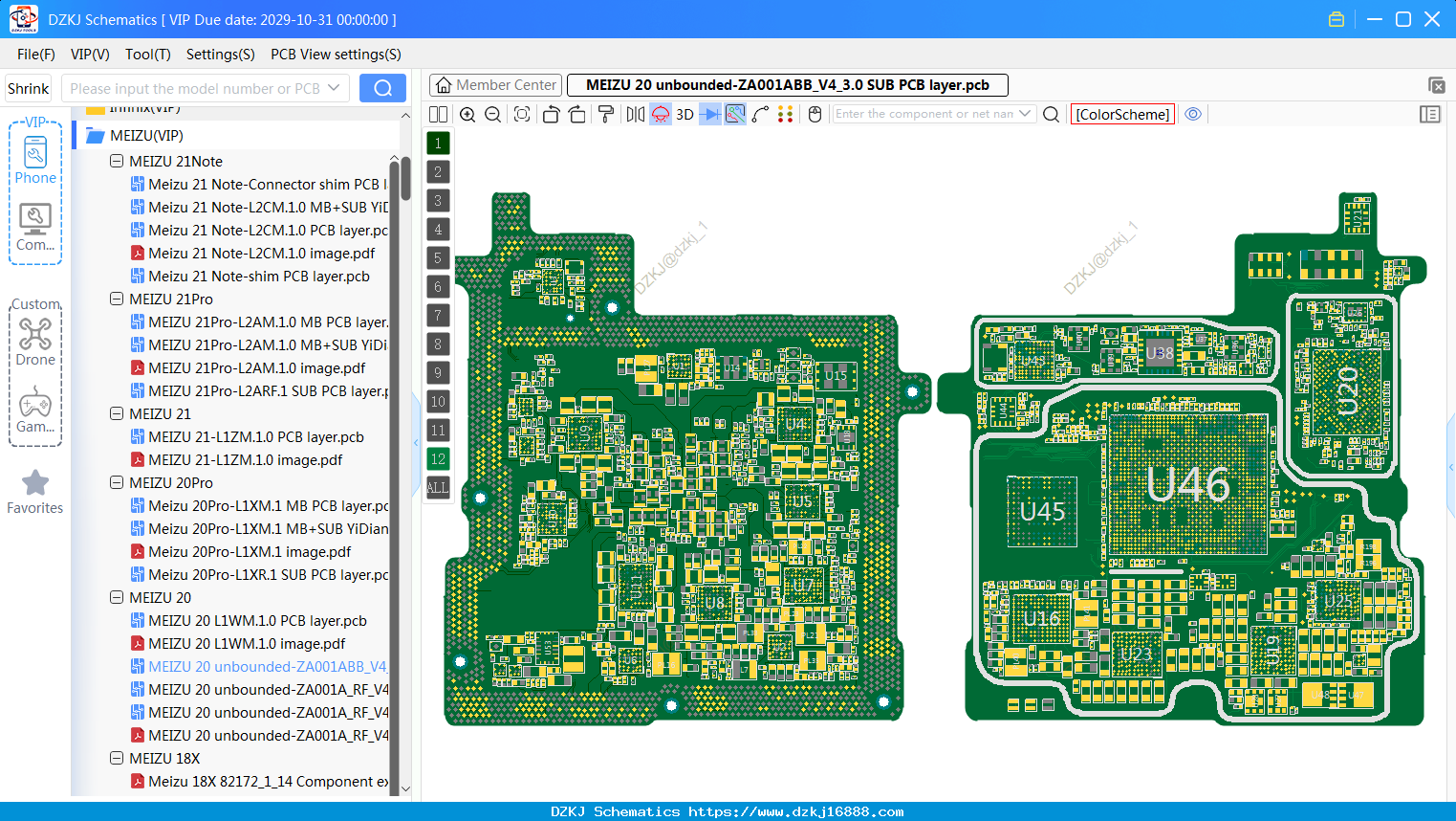 MEIZU 20 Unbounded-ZA001ABB_V4_3.0 SUB PCB Layer